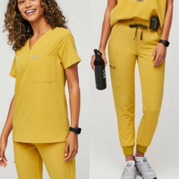 Figs Pants & Jumpsuits Figs Light Gold Scrub Set Poshmark